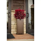 Tarter Pedestal Modern Planter 30 in. x 13.5 in. x 13.5 in. Steel Outdoor Planter