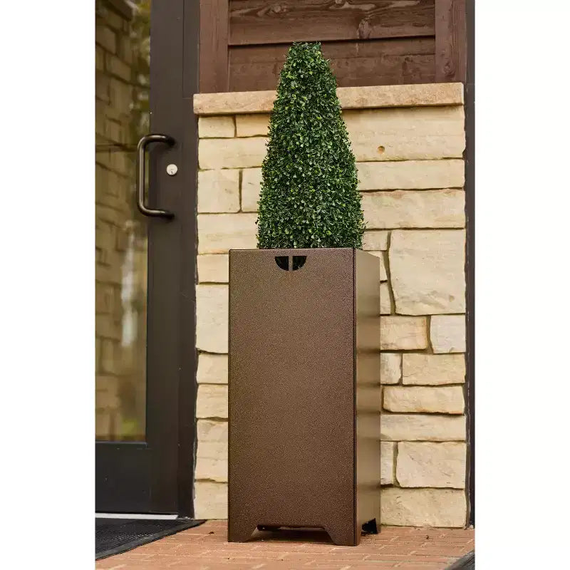 Tarter Pedestal Modern Planter 30 in. x 13.5 in. x 13.5 in. Steel Outdoor Planter