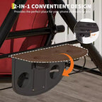 3 Seat Outdoor Porch Swing with Stand, Patio Swing with Adjustable Canopy, Thickened Removable Cushions  Cup Holders for Backyard, Garden