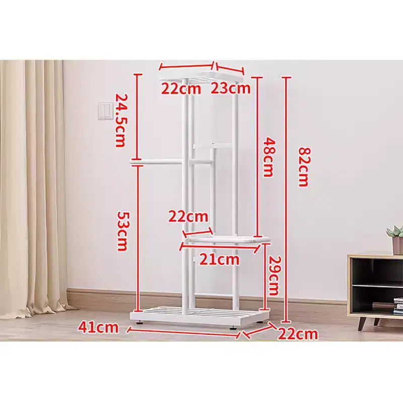 Modern Metal Plant Stand, Corner Display Shelf, Space-Saving Flower Pot Rack, Tiered Flower Pot Holder & Organizer, for Living Room, Balcony