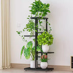 Modern Metal Plant Stand, Corner Display Shelf, Space-Saving Flower Pot Rack, Tiered Flower Pot Holder & Organizer, for Living Room, Balcony