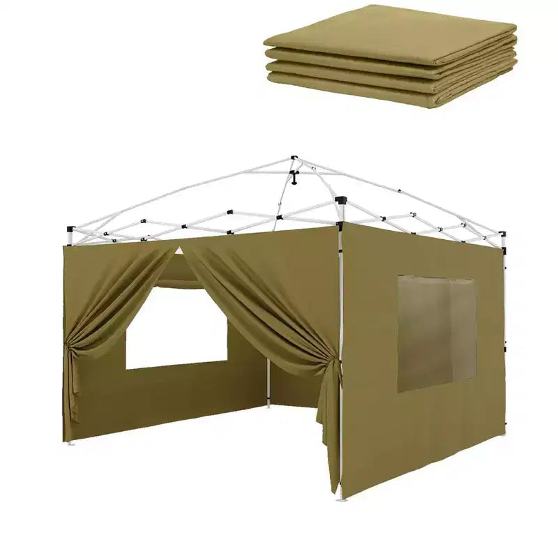 10x10ft Canopy Sidewalls  Waterproof, 99% UV Protection, Durable Outdoor SunWall Panels  Easy Install for Pop-Up Tent