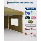 10x10ft Canopy Sidewalls  Waterproof, 99% UV Protection, Durable Outdoor SunWall Panels  Easy Install for Pop-Up Tent