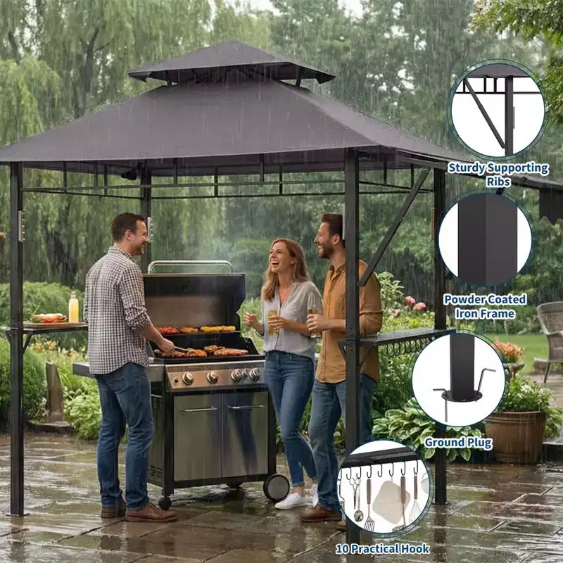 Durable Outdoor Grill Gazebo Canopy for Backyard Barbecue  Sturdy Shelter, Weather-Resistant, Ideal for Patio and Garden