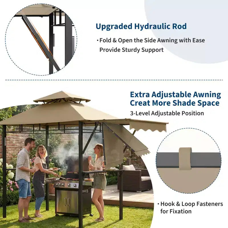 Durable Outdoor Grill Gazebo Canopy for Backyard Barbecue  Sturdy Shelter, Weather-Resistant, Ideal for Patio and Garden