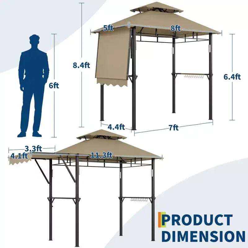 Durable Outdoor Grill Gazebo Canopy for Backyard Barbecue  Sturdy Shelter, Weather-Resistant, Ideal for Patio and Garden