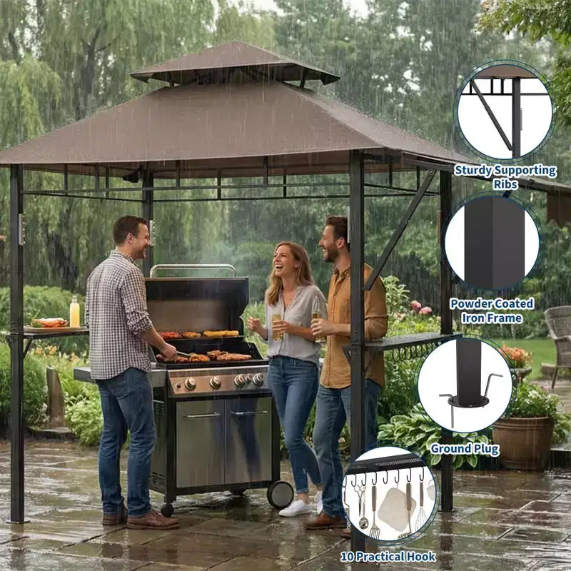 Durable Outdoor Grill Gazebo Canopy for Backyard Barbecue  Sturdy Shelter, Weather-Resistant, Ideal for Patio and Garden
