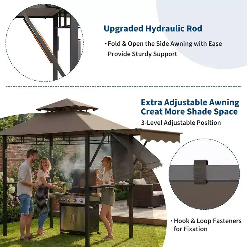 Durable Outdoor Grill Gazebo Canopy for Backyard Barbecue  Sturdy Shelter, Weather-Resistant, Ideal for Patio and Garden