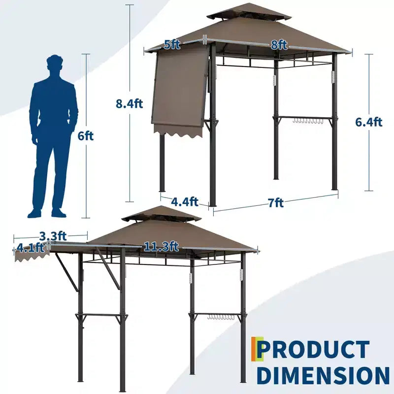 Durable Outdoor Grill Gazebo Canopy for Backyard Barbecue  Sturdy Shelter, Weather-Resistant, Ideal for Patio and Garden