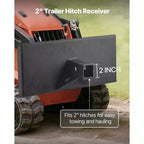 VEVOR 1/4 in Skid Steer Mount Plate with 2 Receiver Hitch, Universal Quick Attach Mount Plate, 1500lbs Capacity, Heavy Duty Steel Loader Plates,Gray