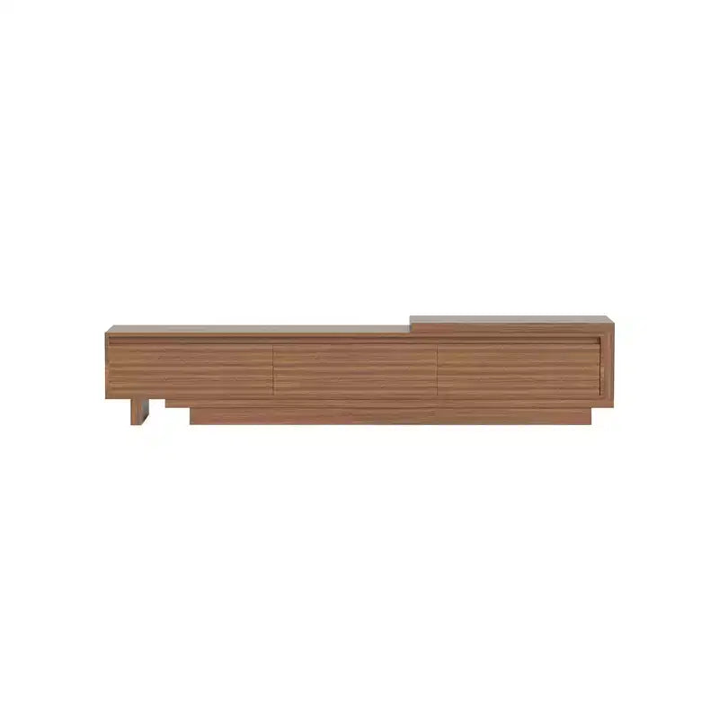 Luck Live Mid-Century Modern 78.74102.3 Extendable TV Stand with 3 Drawers, Textured Front Design & Modern Media Console for Living Room