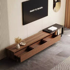 Luck Live Mid-Century Modern 78.74102.3 Extendable TV Stand with 3 Drawers, Textured Front Design & Modern Media Console for Living Room