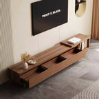 Luck Live Mid-Century Modern 78.74102.3 Extendable TV Stand with 3 Drawers, Textured Front Design & Modern Media Console for Living Room