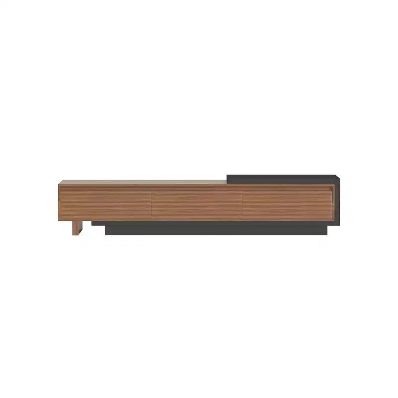 Luck Live Mid-Century Modern 78.74102.3 Extendable TV Stand with 3 Drawers, Textured Front Design & Modern Media Console for Living Room