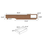 Luck Live Mid-Century Modern 78.74102.3 Extendable TV Stand with 3 Drawers, Textured Front Design & Modern Media Console for Living Room