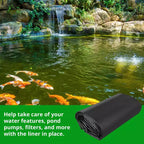 Black LLDPE Pond Liner 15x20 FT, 20 Mil UV Resistant Preformed for Outdoor Fish and Koi Ponds