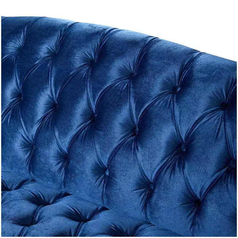 Christopher Knight Home Thomas 72.76'' Mid-Century Modern Velvet Upholstered 3-Seater Sofa with Curved Wooden Legs