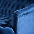 Christopher Knight Home Thomas 72.76'' Mid-Century Modern Velvet Upholstered 3-Seater Sofa with Curved Wooden Legs