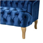 Christopher Knight Home Thomas 72.76'' Mid-Century Modern Velvet Upholstered 3-Seater Sofa with Curved Wooden Legs