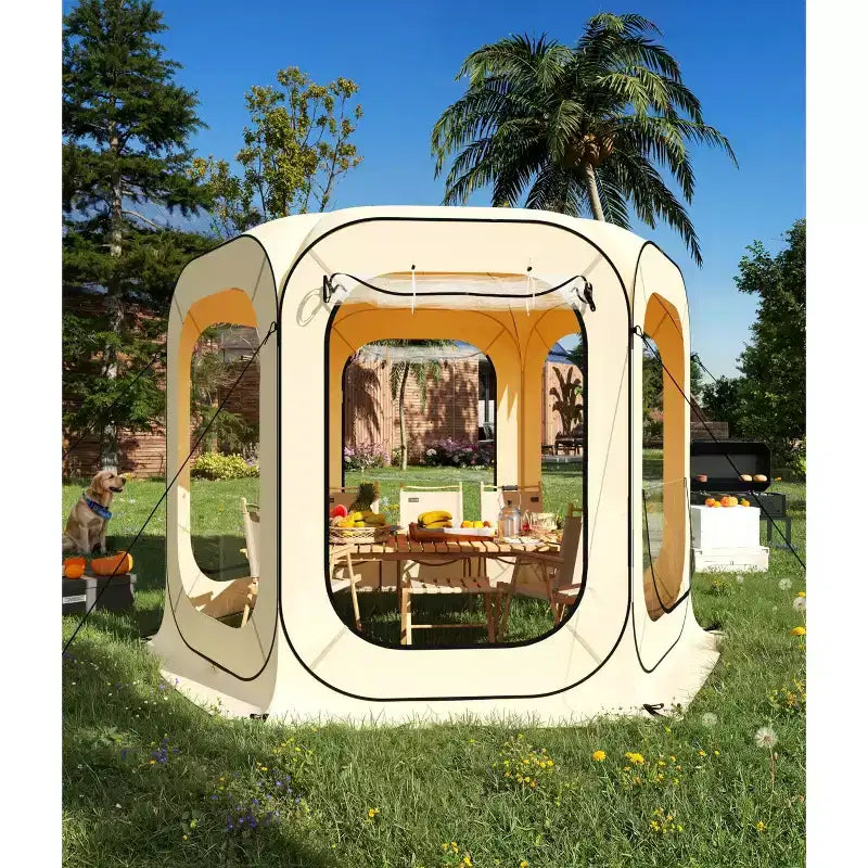 All Weather Pop Up Bubble Tent Clear Rain Tent, Instant Camping Sun Shelter with Carry Bag for Patio Backyard Deck