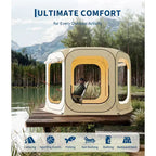 All Weather Pop Up Bubble Tent Clear Rain Tent, Instant Camping Sun Shelter with Carry Bag for Patio Backyard Deck