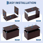 73 Gallon Waterproof Large Resin Deck Box Indoor Outdoor, Lockable Storage Container for Patio Furniture Cushions, Throw Pillows, Garden Tools