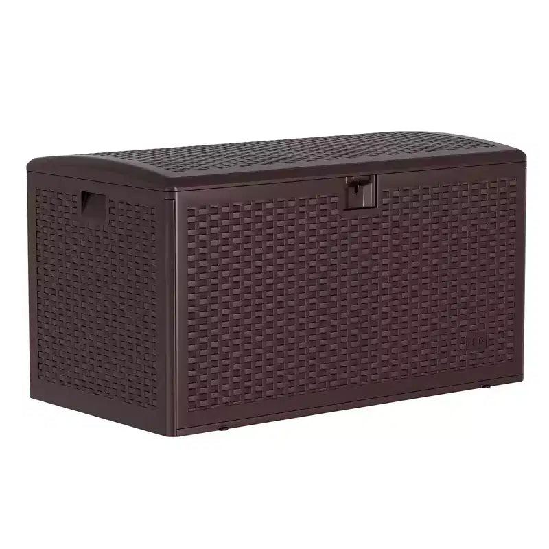 73 Gallon Waterproof Large Resin Deck Box Indoor Outdoor, Lockable Storage Container for Patio Furniture Cushions, Throw Pillows, Garden Tools
