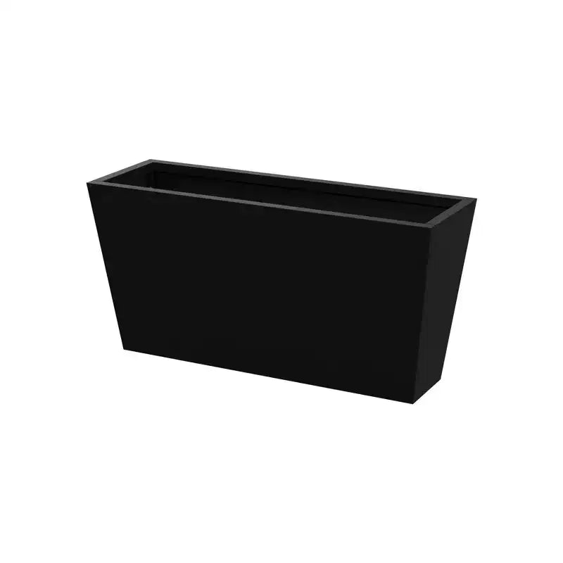 PexFix Tapered Metal Planter Box Black Outdoor Planters with Drainage Holes Large Flower Pots for Indoor Outdoor Patio Garden Commercial Cafe Decor
