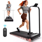 Whisen 2 in 1 Upgrade Foldable Treadmills, Home Exercise Equipment Treadmills, Under Desk Walking Pad with Handle Bar & Incline