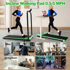 Whisen 2 in 1 Upgrade Foldable Treadmills, Home Exercise Equipment Treadmills, Under Desk Walking Pad with Handle Bar & Incline