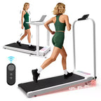 Whisen 2 in 1 Upgrade Foldable Treadmills, Home Exercise Equipment Treadmills, Under Desk Walking Pad with Handle Bar & Incline