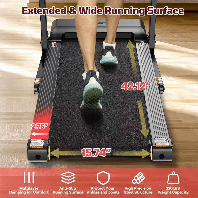 3.75HP Smart Digital Folding Exercise Machine - Electric Motorized Treadmill