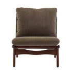 Christopher Knight Home Vista Accent Chair Mocha with Natural Wood Frame, Set of 2
