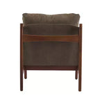 Christopher Knight Home Vista Accent Chair Mocha with Natural Wood Frame, Set of 2