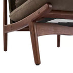 Christopher Knight Home Vista Accent Chair Mocha with Natural Wood Frame, Set of 2