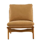 Christopher Knight Home Vista Accent Chair Mocha with Natural Wood Frame, Set of 2