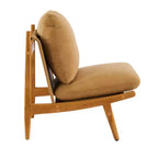 Christopher Knight Home Vista Accent Chair Mocha with Natural Wood Frame, Set of 2