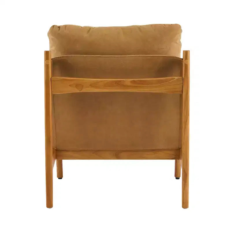 Christopher Knight Home Vista Accent Chair Mocha with Natural Wood Frame, Set of 2