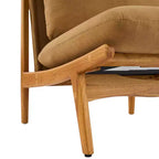 Christopher Knight Home Vista Accent Chair Mocha with Natural Wood Frame, Set of 2