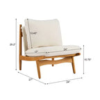 Christopher Knight Home Vista Accent Chair Mocha with Natural Wood Frame, Set of 2