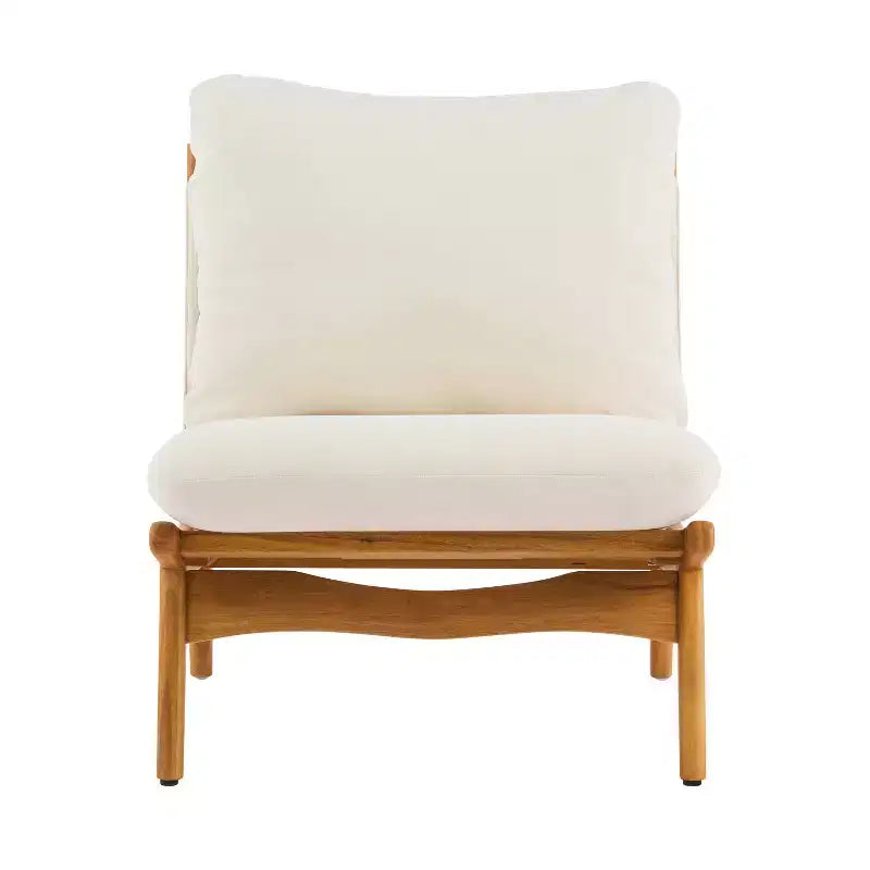 Christopher Knight Home Vista Accent Chair Mocha with Natural Wood Frame, Set of 2
