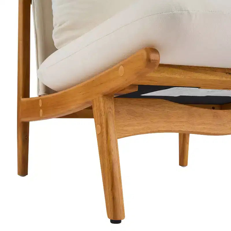 Christopher Knight Home Vista Accent Chair Mocha with Natural Wood Frame, Set of 2