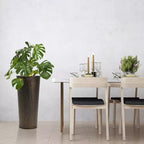 Worth 2 Pack 25 Metal Planter with Inside Pot for Indoors or Outdoors, Bronze