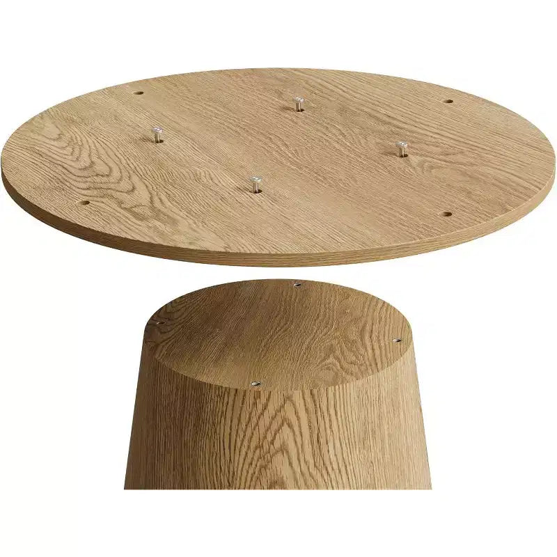 43 Round Dining Table, Modern Wood Kitchen Table, Space-Saving Design, Easy Assembly, for Small Spaces, Apartments