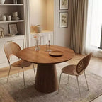 43 Round Dining Table, Modern Wood Kitchen Table, Space-Saving Design, Easy Assembly, for Small Spaces, Apartments