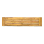Set of 2 Outdoor Dining Benches, Acacia Wood Patio Bench Seating, All-Weather Garden Bench for Poolside & Outdoor Dining-Panipeachy