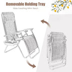 Costway 2PC Zero Gravity Chair Adjustable Recliners Textiliene