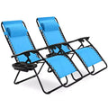 Costway 2PC Zero Gravity Chair Adjustable Recliners Textiliene