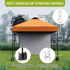 10x10FT Pop Up Canopy Tent with UPF 50+ Sun Protection, Removable Sidewall, Vented Roof, Roller Bag, Stakes for Outdoor Patio, Camping