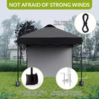 10x10FT Pop Up Canopy Tent with UPF 50+ Sun Protection, Removable Sidewall, Vented Roof, Roller Bag, Stakes for Outdoor Patio, Camping